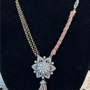 Chloe + Isabel Pink and Silver Dual-Tone Necklace